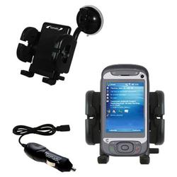 Gomadic HTC Prophet Auto Windshield Holder with Car Charger - Uses TipExchange