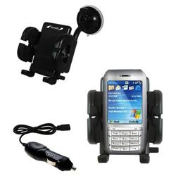Gomadic HTC S710 Auto Windshield Holder with Car Charger - Uses TipExchange