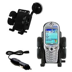 Gomadic HTC Tanager Auto Windshield Holder with Car Charger - Uses TipExchange