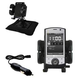 Gomadic HTC Touch Cruise Auto Bean Bag Dash Holder with Car Charger - Uses TipExchange