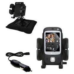 Gomadic HTC Touch Dual Auto Bean Bag Dash Holder with Car Charger - Uses TipExchange