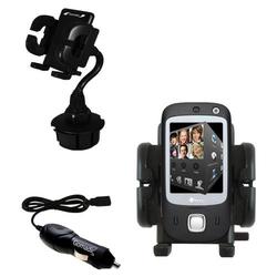 Gomadic HTC Touch Dual Auto Cup Holder with Car Charger - Uses TipExchange