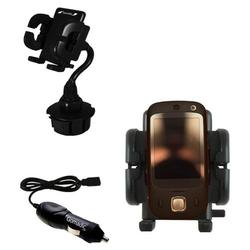 Gomadic HTC Touch Slide Auto Cup Holder with Car Charger - Uses TipExchange