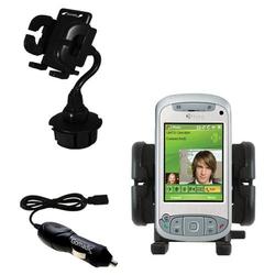 Gomadic HTC TyTN Auto Cup Holder with Car Charger - Uses TipExchange