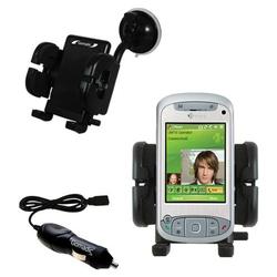Gomadic HTC TyTN Auto Windshield Holder with Car Charger - Uses TipExchange