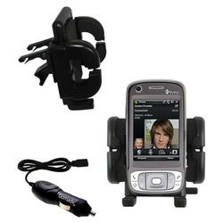 Gomadic HTC TyTN II Auto Vent Holder with Car Charger - Uses TipExchange