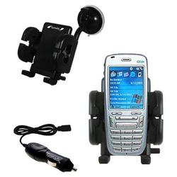 Gomadic HTC Typhoon Auto Windshield Holder with Car Charger - Uses TipExchange