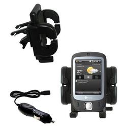 Gomadic HTC VOGUE Auto Vent Holder with Car Charger - Uses TipExchange