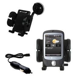 Gomadic HTC VOGUE Auto Windshield Holder with Car Charger - Uses TipExchange