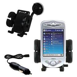 Gomadic HTC Wallaby Auto Windshield Holder with Car Charger - Uses TipExchange
