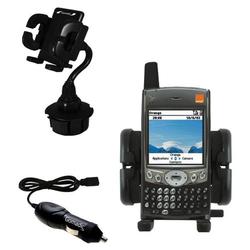 Gomadic Handspring Treo 600 Auto Cup Holder with Car Charger - Uses TipExchange