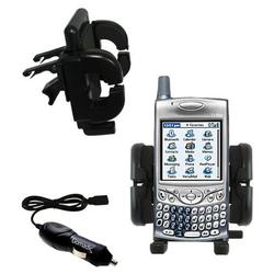 Gomadic Handspring Treo 650 Auto Vent Holder with Car Charger - Uses TipExchange