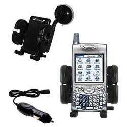 Gomadic Handspring Treo 650 Auto Windshield Holder with Car Charger - Uses TipExchange