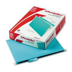 Esselte Pendaflex Corp. Hanging Folder, Reinforced with InfoPocket®, Aqua, 1/5 Tab, Letter, 25/Box