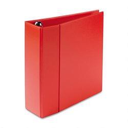 Avery-Dennison Heavy Duty Vinyl EZD® Ring Reference Binder, 4 Capacity, Red