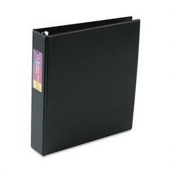 Avery-Dennison Heavy Duty Vinyl EZD® Ring Reference Binder with Label Holder, 1 1/2 Cap., Black