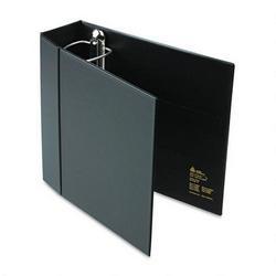 Avery-Dennison Heavy Duty Vinyl EZD® Ring Reference Binder with Label Holder, 4 Cap., Black