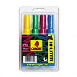 Avery-Dennison Hi Liter® Desk Style Highlighters, Four Color Set