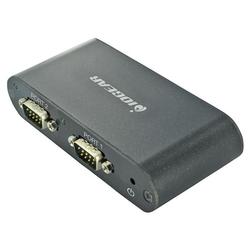 IOGEAR GUC2322 USB to 2-port Serial RS-232 Converter - 1 Type B Female USB, 2 x 9-pin DB-9 Male RS-232 Serial