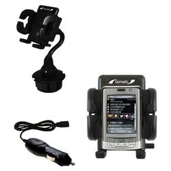Gomadic Insignia NS-DA1G Sport Auto Cup Holder with Car Charger - Uses TipExchange