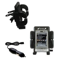Gomadic Insignia NS-DA1G Sport Auto Vent Holder with Car Charger - Uses TipExchange