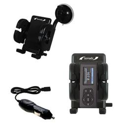 Gomadic Insignia NS-DA2G Sport Auto Windshield Holder with Car Charger - Uses TipExchange
