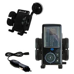 Gomadic Insignia NS-DV4G Auto Windshield Holder with Car Charger - Uses TipExchange