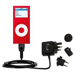 Gomadic International Wall / AC Charger for the Apple iPod Nano 8GB - Brand w/ TipExchange Technolog