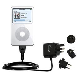 Gomadic International Wall / AC Charger for the Apple iPod Video (30GB) - Brand w/ TipExchange Techn