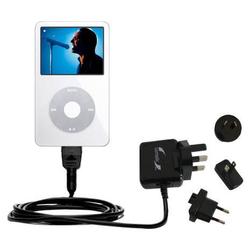 Gomadic International Wall / AC Charger for the Apple iPod Video (60GB) - Brand w/ TipExchange Techn