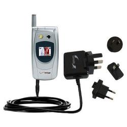 Gomadic International Wall / AC Charger for the Audiovox CDM 9950 - Brand w/ TipExchange Technology