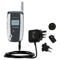 Gomadic International Wall / AC Charger for the Audiovox CDM8910 - Brand w/ TipExchange Technology