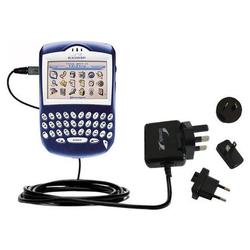 Gomadic International Wall / AC Charger for the Blackberry 7280 - Brand w/ TipExchange Technology