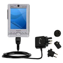 Gomadic International Wall / AC Charger for the Dell Axim x3 - Brand w/ TipExchange Technology