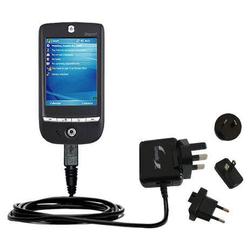 Gomadic International Wall / AC Charger for the Dopod P100 - Brand w/ TipExchange Technology