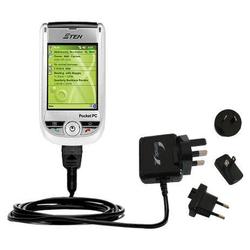 Gomadic International Wall / AC Charger for the ETEN M500 - Brand w/ TipExchange Technology