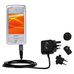 Gomadic International Wall / AC Charger for the Eten Goldfiish M700 - Brand w/ TipExchange Technolog