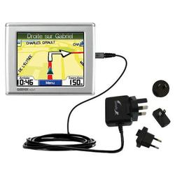 Gomadic International Wall / AC Charger for the Garmin Nuvi 300 - Brand w/ TipExchange Technology