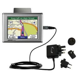 Gomadic International Wall / AC Charger for the Garmin Nuvi 350 - Brand w/ TipExchange Technology