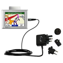 Gomadic International Wall / AC Charger for the Garmin Nuvi 370 - Brand w/ TipExchange Technology