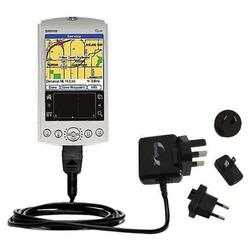 Gomadic International Wall / AC Charger for the Garmin iQue 3200 - Brand w/ TipExchange Technology