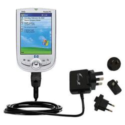 Gomadic International Wall / AC Charger for the HP iPAQ h1940 - Brand w/ TipExchange Technology