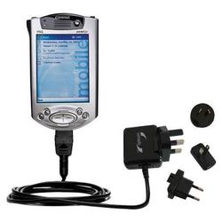 Gomadic International Wall / AC Charger for the HP iPAQ h3870 - Brand w/ TipExchange Technology