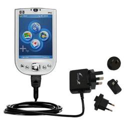 Gomadic International Wall / AC Charger for the HP iPAQ rx1950 - Brand w/ TipExchange Technology