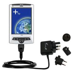 Gomadic International Wall / AC Charger for the HP iPAQ rz1700 - Brand w/ TipExchange Technology
