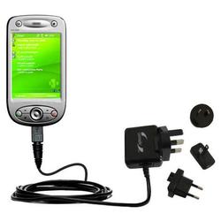 Gomadic International Wall / AC Charger for the HTC P6300 - Brand w/ TipExchange Technology