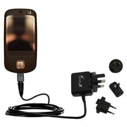 Gomadic International Wall / AC Charger for the HTC Touch Slide - Brand w/ TipExchange Technology