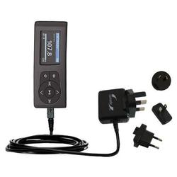 Gomadic International Wall / AC Charger for the Insignia NS-DA2G Sport - Brand w/ TipExchange Techno