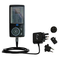 Gomadic International Wall / AC Charger for the Insignia NS-DV4G - Brand w/ TipExchange Technology
