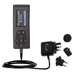 Gomadic International Wall / AC Charger for the Insignia Sport 1GB - Brand w/ TipExchange Technology